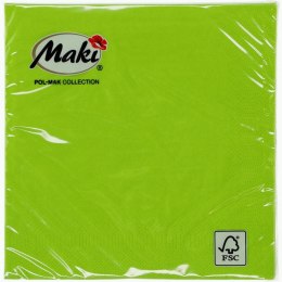 Serwetki Pol-mak zielony papier [mm:] 330x330 (21) Pol-mak