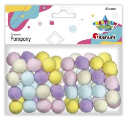 Pompony Titanum Craft-Fun Series Pastelowe poliestrowe mix 60 szt (20721-3) Titanum