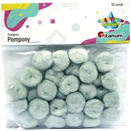 Pompony Titanum Craft-Fun Series szary 30 szt (21005) Titanum