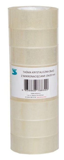 Taśma biurowa Tres KRYSTALICZNA 19x33 [mm x m] (TASSL1933) Tres