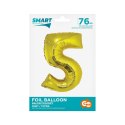 Balon foliowy Godan Smart cyfra 5 złota 76cm (CH-SZL5) Godan