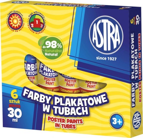 Farby plakatowe Astra kolor: niebieski 30ml 1 kolor. Astra