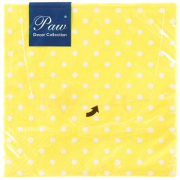 Serwetki Lunch żółty papier [mm:] 330x330 Paw (SDL066017) Paw