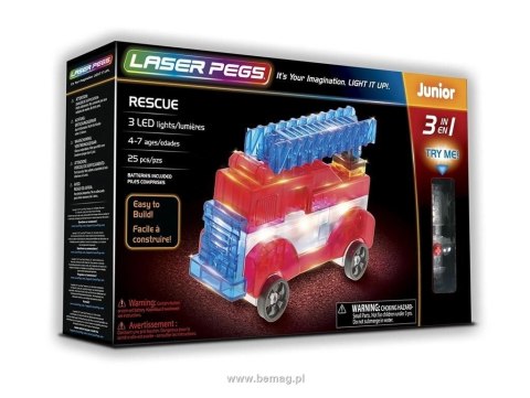 Klocki konstrukcyjne Bemag Laser Pegs 3w1 wóz ratunkowy (31012) Bemag