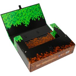 Teczka z szerokim grzbietem na zatrzask Pixel game A4 zielony Starpak (493167) Starpak