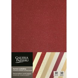 Papier ozdobny (wizytówkowy) Elegancka Czerwień A4 czerwony 210-250g Galeria Papieru (208924) Galeria Papieru