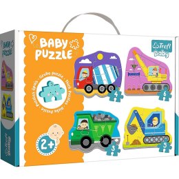 Puzzle Trefl puzzle baby classic pojazdy na budowie 3, 4, 5, 6 el. (36072) Trefl