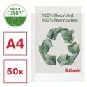 Koszulki na dokumenty Esselte Recycled Maxi groszkowa A4 kolor: bezbarwny typu U 70 mic. (627502) Esselte
