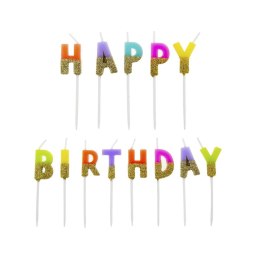 Świeczka urodzinowa Pikery Happy Birthday brokatowe Godan (SF-SPHB) Godan