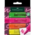 Zakreślacz Faber Castell Super Neon 4 kol., mix 1,0-5,0mm (254600 FC) Faber Castell