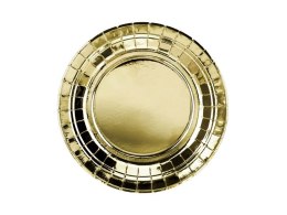 Talerz jednorazowy Partydeco okrągły złoty 18cm/6sztuk śr. 180mm 6 szt (TPP57-019ME) Partydeco