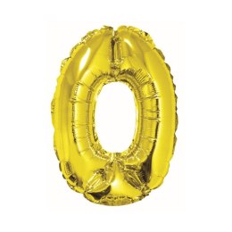 Balon foliowy Godan cyfra 0 złoty 35 cm (FG-C35Z0) Godan