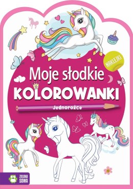 Książeczka edukacyjna Zielona Sowa Moje słodkie kolorowanki Jednorożce Zielona Sowa