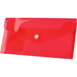 Teczka plastikowa na zatrzask koperta pp DL czerwony 140 mic. [mm:] 110x220 Tetis (BT612-C) Tetis