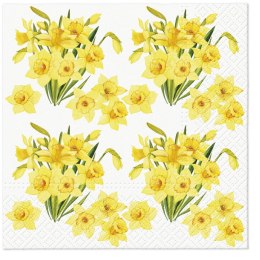 Serwetki Paw Tete Daffodills Bouquets mix bibuła [mm:] 330x330 (TL120600) Paw