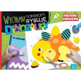 Książeczka edukacyjna Aksjomat Wycinam, naklejam, rysuję. Dinozaury. Wycinanki edukacyjne Aksjomat