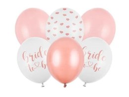 Balon gumowy Partydeco Bride to be, mix mix 300mm (SB14P-328-000-6) Partydeco