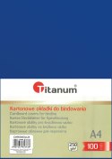 Karton do bindowania Titanum błyszczący - chromolux A4 niebieski 250g Titanum