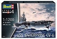 Model do sklejania USS Enterprise CV-6 - był najsłynniejszym amerykańskim lotniskowcem Revell (05824) Revell