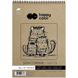 Blok artystyczny Happy Color szkicownik młody artysta A5 90g 60k (HA 3809 1520-M60) Happy Color