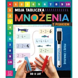 Książeczka edukacyjna Aksjomat Moja tabliczka mnożenia z pisakiem. Piszę i zmazuję od 8 lat Aksjomat