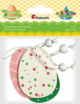 Ozdoba drewniana Titanum Craft-Fun Series Kolorowe jajka zawieszka (22MTL1005) Titanum