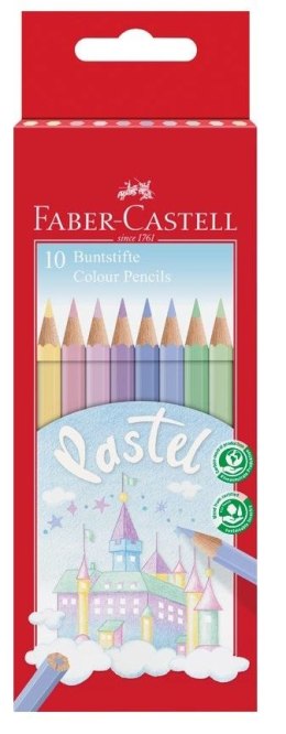 Kredki ołówkowe Faber Castell pastelowe 10 kol. (111211 FC) Faber Castell