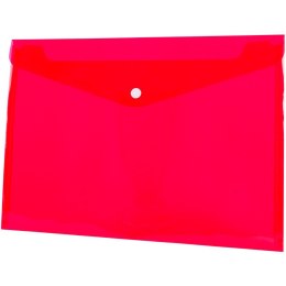 Teczka plastikowa na guzik koperta pp A4 czerwony 140 mic. [mm:] 235x330 Tetis (BT611-C) Tetis