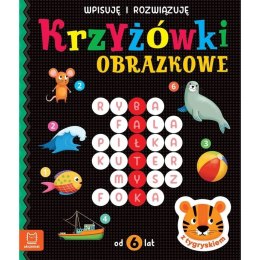 Książeczka edukacyjna Krzyżówki obrazkowe z tygryskiem. Od 6 lat. Wpisuję i rozwiązuję Aksjomat Aksjomat