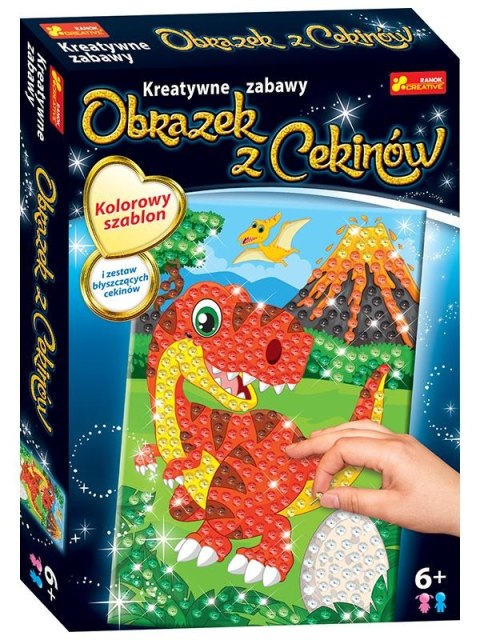 Zestaw kreatywny dla dzieci Ranok Creative Cekinowe obrazki dinozaur Trex (9503007000) Ranok Creative