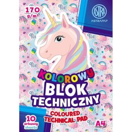 Blok techniczny Astrapap BS&UNICORN A4 mix 170g 10k (106020016) Astrapap