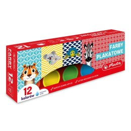 Farby plakatowe Herlitz Cute animals kolor: mix 20ml 12 kolor. (9582586) Herlitz