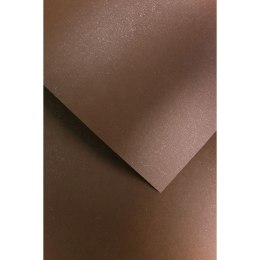 Papier ozdobny (wizytówkowy) mika A4 brązowy 240g Galeria Papieru (202718) Galeria Papieru
