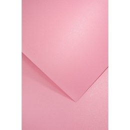 Papier ozdobny (wizytówkowy) mika różowy A4 różowy 200g Galeria Papieru (202709) Galeria Papieru
