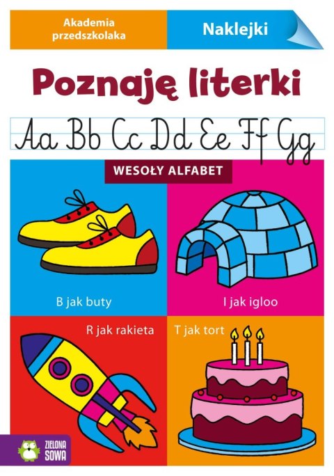 Książeczka edukacyjna Zielona Sowa Akademia przedszkolaka. Poznaję literki. Wesoły alfabet Zielona Sowa