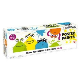 Farby plakatowe Starpak MONSTER kolor: mix 20ml 12 kolor. (514282) Starpak