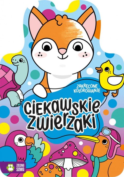 Książeczka edukacyjna Zielona Sowa Zakręcone kolorowanie. Ciekawskie zwierzaki Zielona Sowa