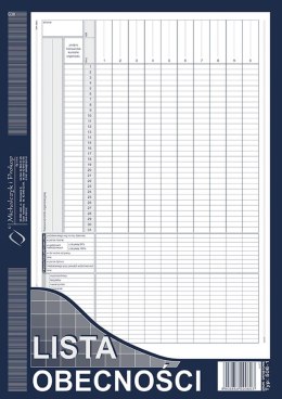 Druk offsetowy LO Lista obecność A4, A4 40k. Michalczyk i Prokop (506-1) Michalczyk i Prokop