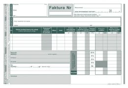 Druk samokopiujący Faktura wzór pełny dla prowadzących sprzedaż w cenach brutto A5 80k. Michalczyk i Prokop (143-3E) Michalczyk i Prokop