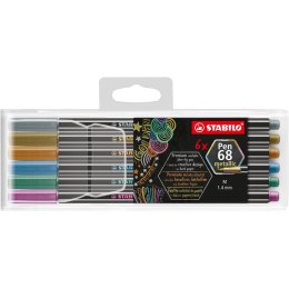 Flamaster Stabilo Pen 68 metallic 6 kol. (6806/8-11-01) Stabilo