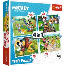 Puzzle Trefl Fajny dzień Mickiego 4w1 4w1 el. (34604) Trefl