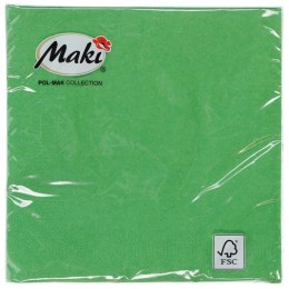 Serwetki zielony papier [mm:] 330x330 Pol-mak (04) Pol-mak