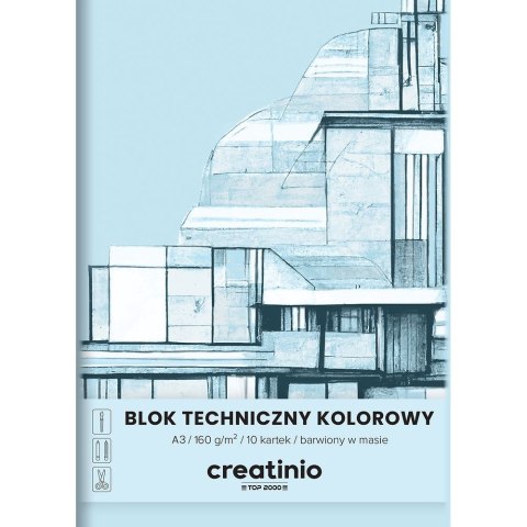 Blok techniczny Top 2000 Creatinio A3 kolorowy 160g 10k (400176680) Top 2000