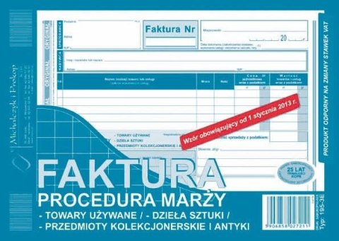 Druk samokopiujący Michalczyk i Prokop Faktura procedura marży A5 80k. (195-3E) Michalczyk i Prokop