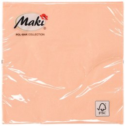 Serwetki łososiowy papier [mm:] 330x330 Pol-mak (15) Pol-mak
