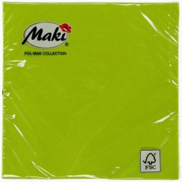 Serwetki zielony papier [mm:] 330x330 Pol-mak (26) Pol-mak