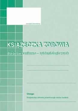Druk offsetowy Książeczka zdrowia dla celów sanitarno-epidemiologicznych A6 8k. Michalczyk i Prokop (530-5) Michalczyk i Prokop
