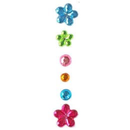 Kryształki Titanum Craft-Fun Series samoprzylepne kwiaty, kropki mix Titanum