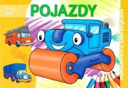 Książeczka edukacyjna Literka pojazdy - malowanka z wierszykami Literka