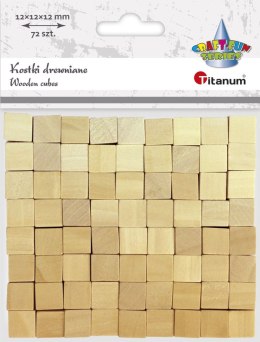 Ozdoba drewniana Titanum Craft-Fun Series Kostki drewniane 12x12mm 72szt. Titanum